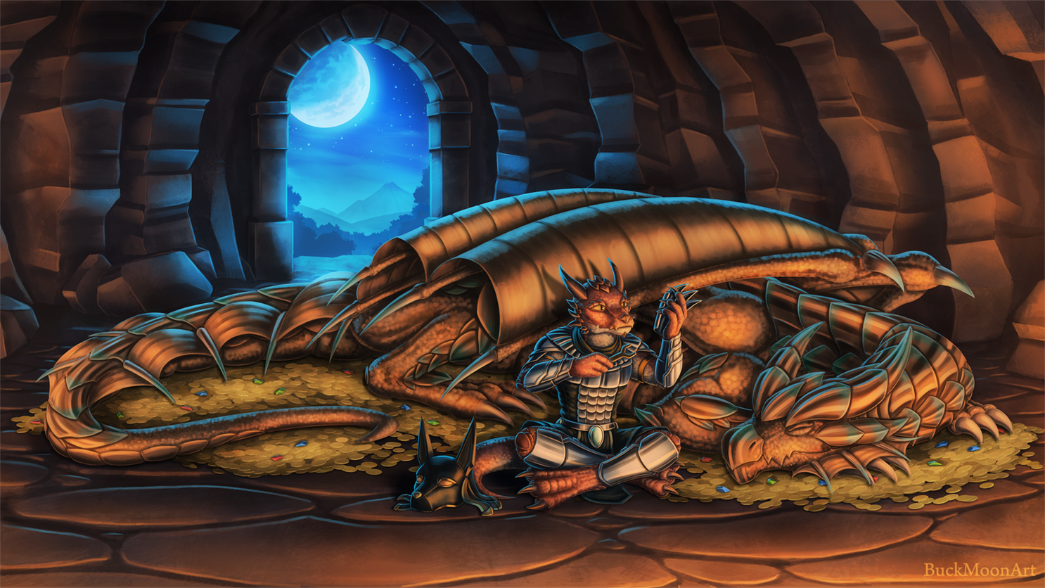 Xazzi the Kobold and Pyrope the Copper Dragon