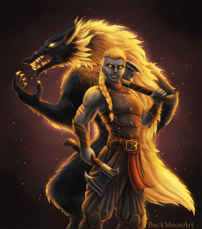 Rellynn Cinderheart the Fire Genas Bloodhunter