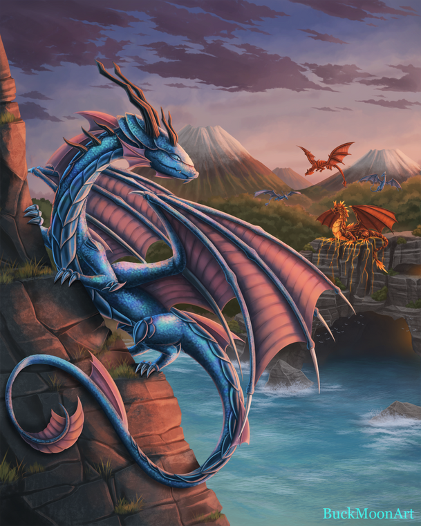 Water Dragon Book Illustration